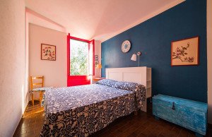Blue double bedroom